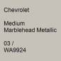 Preview: Chevrolet, Medium Marblehead Metallic, 03 / WA9924.